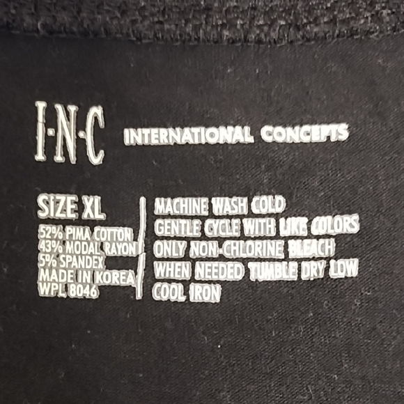 INC International Concepts Black Short Sleeve Top - Picture 2 of 7